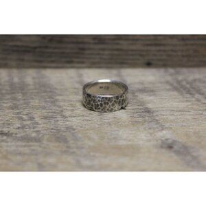 David Tishbi sterling silver handmade hammered band ring 7.5‎ - 8